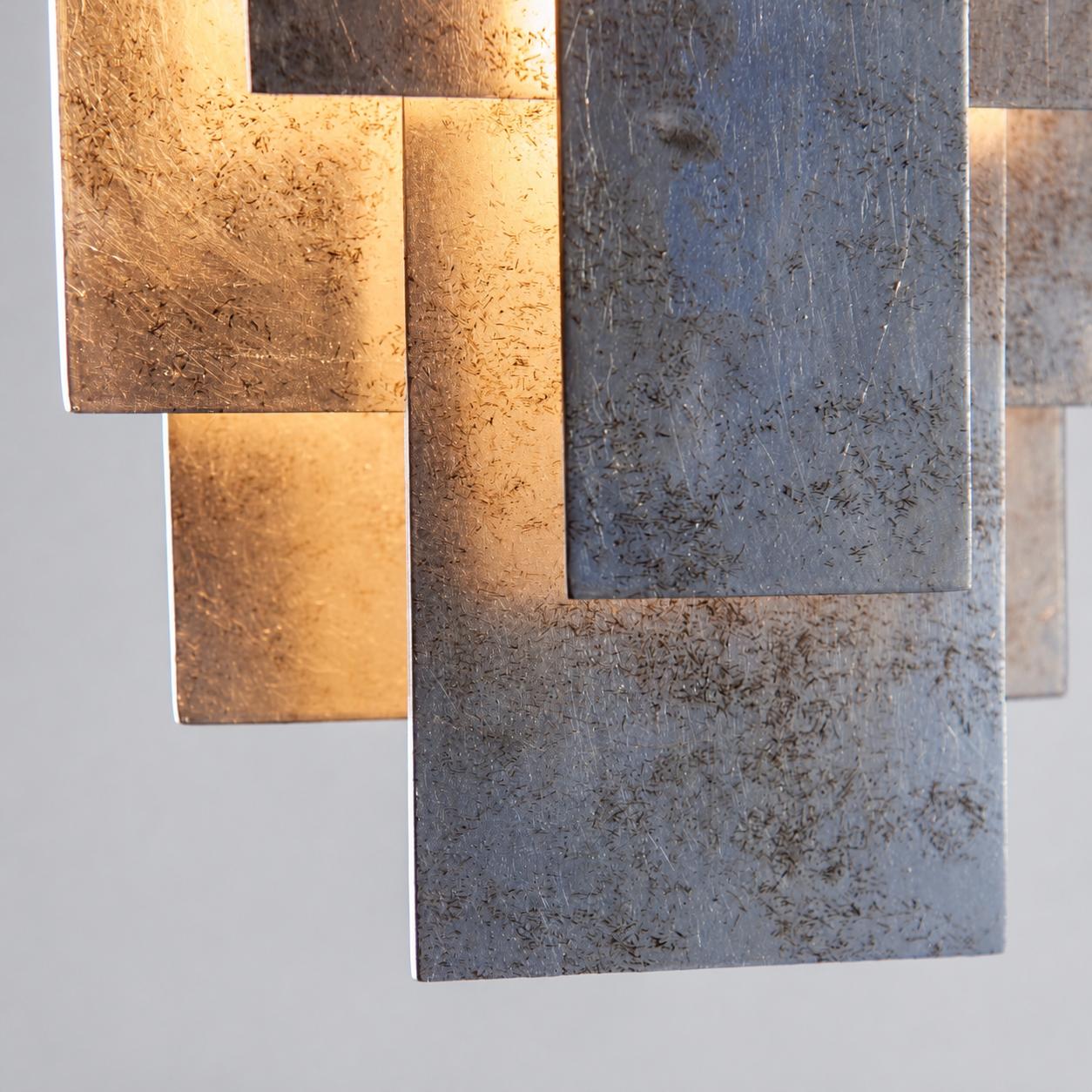 Kelsar Rectangular Wall Lamp - Gold and Silver Finishes for Living Room or Bedroom