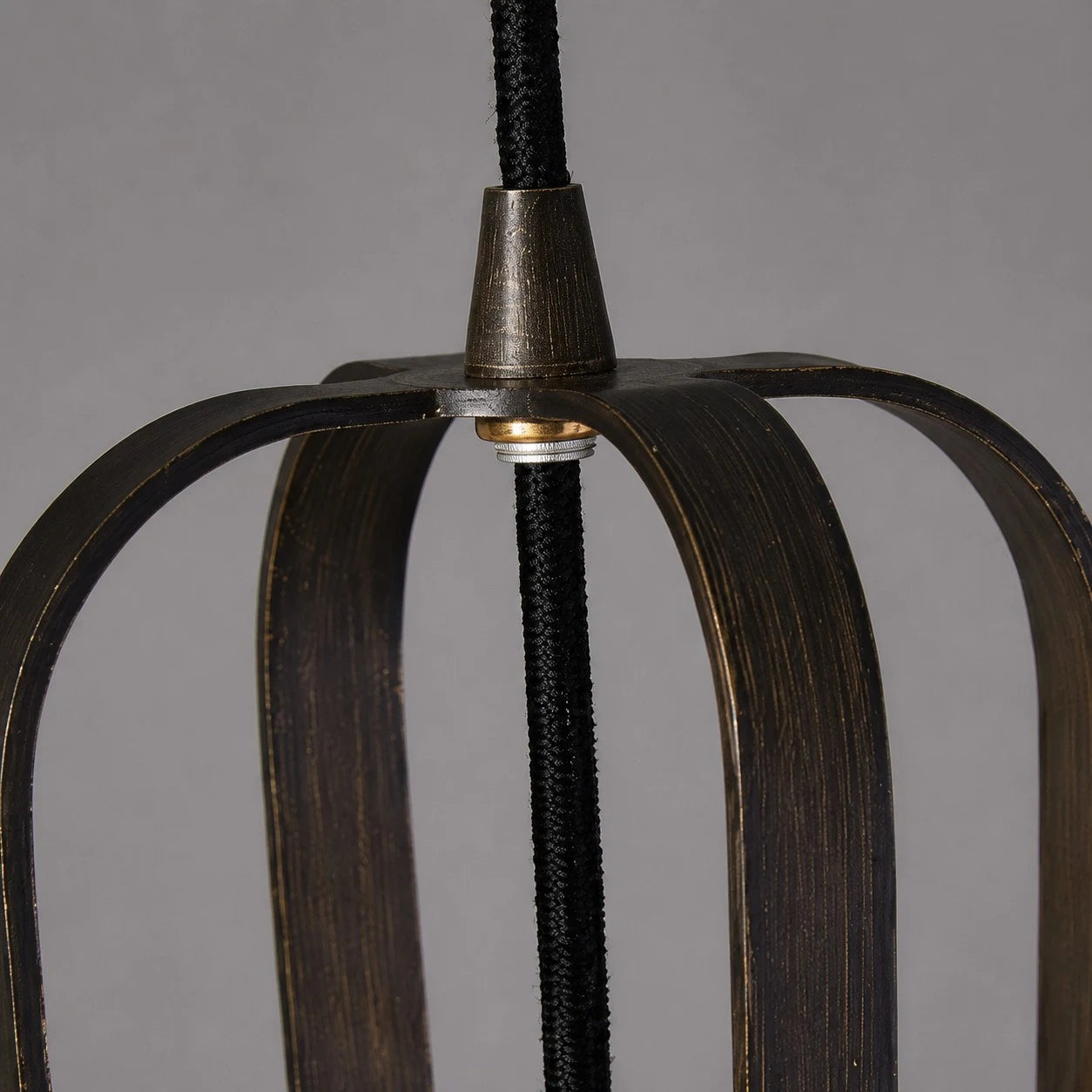 Pendant cord and upper frame connection detail