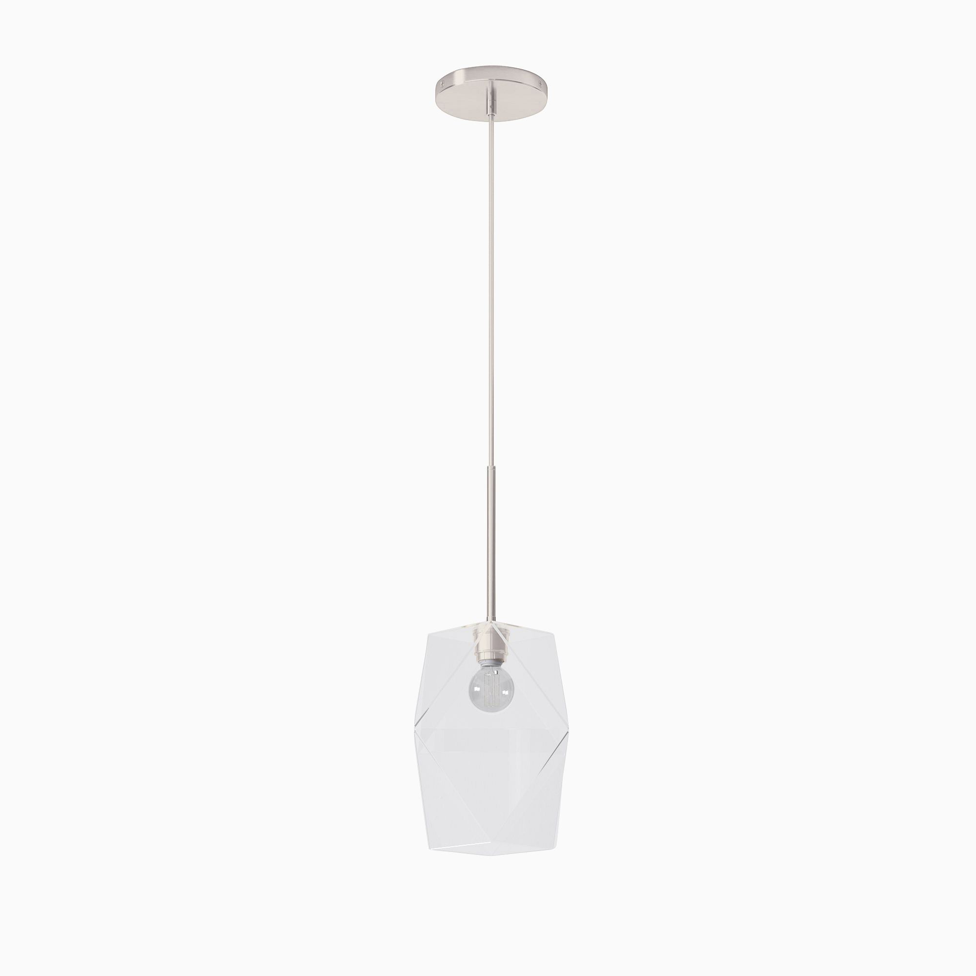 Talvior Faceted Pendant Light – Adjustable Glass Light Fixture