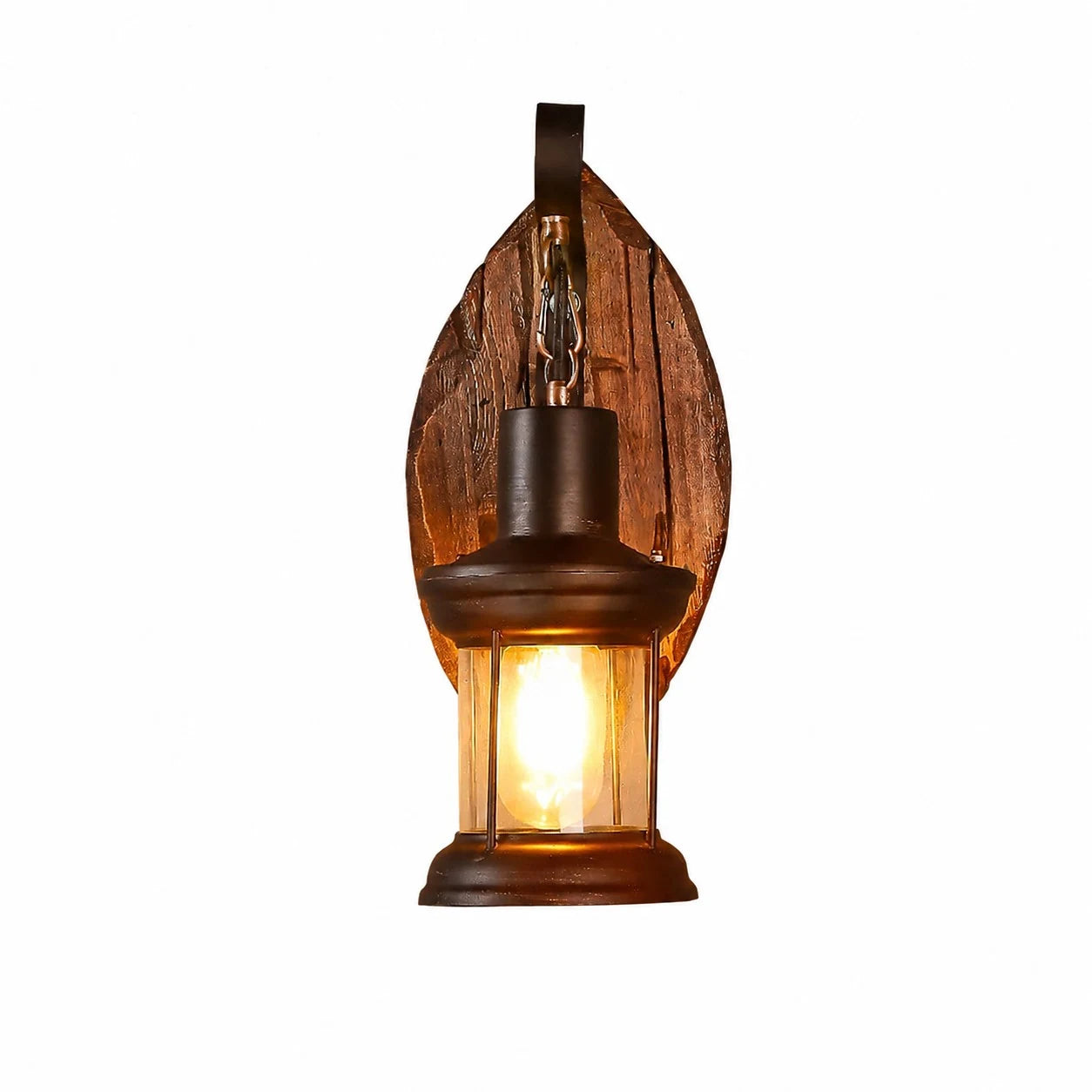 Leaf Backplate Lantern Sconce