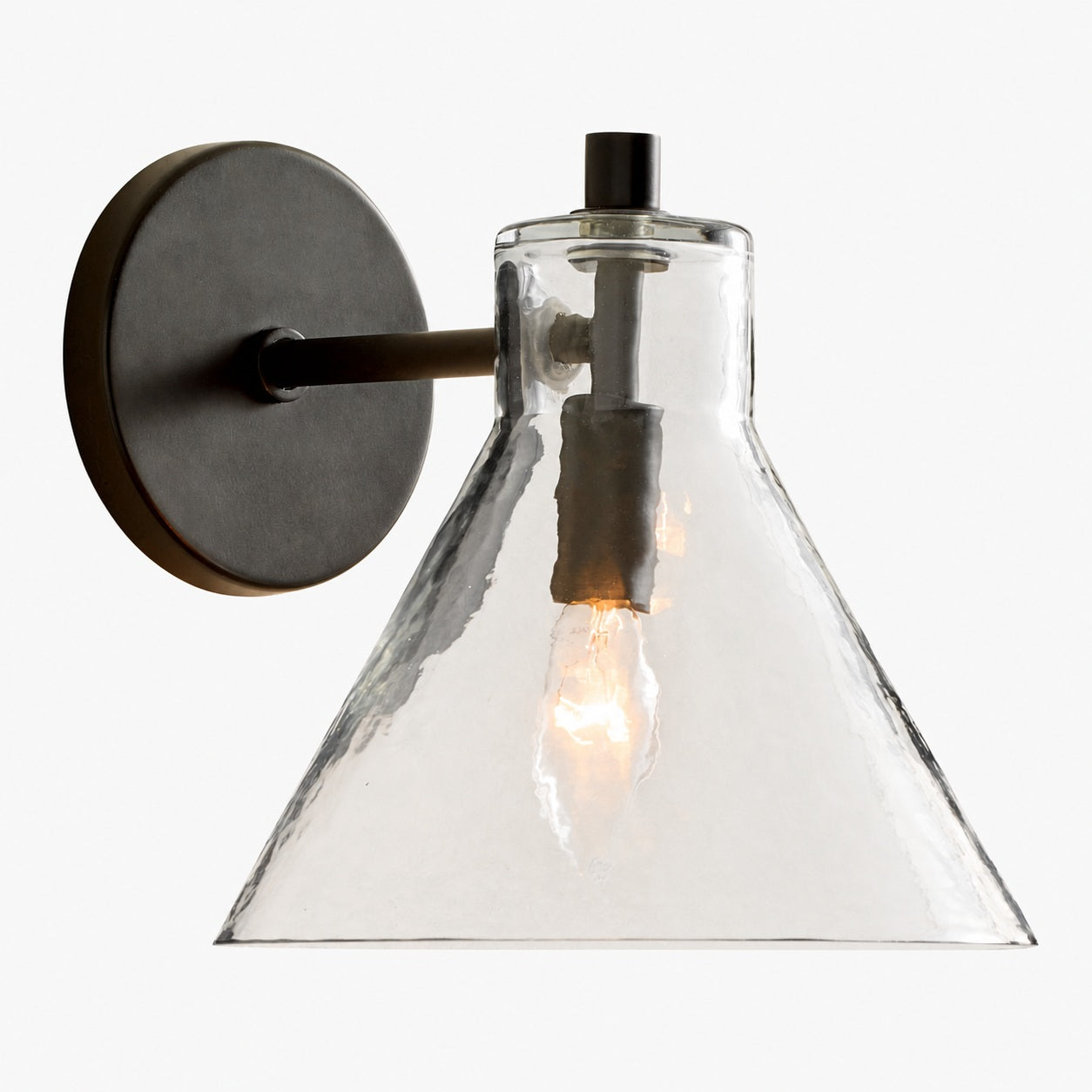 Glavira Recycled Glass Double Sconce - Indoor Brass Wall Lighting