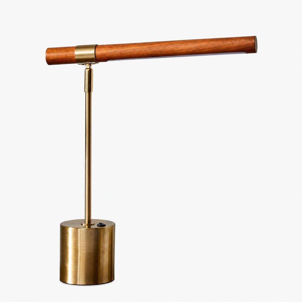 Moss Modern Linear Wood LED Table Lamp – Adjustable Swivel, USB Charging
