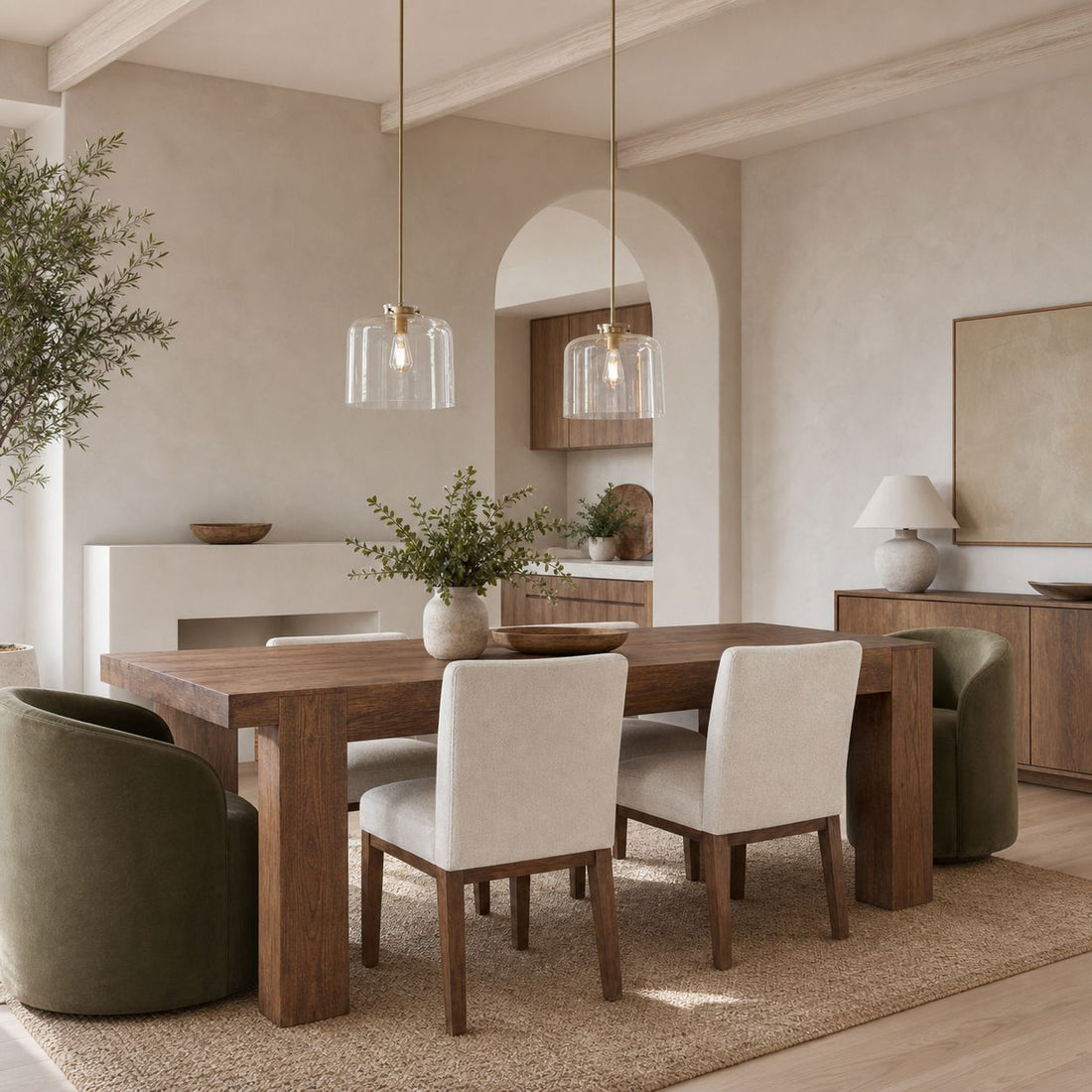 Sterling Minimalist Glass Pendant Collection - Vintage Brass Lighting Design