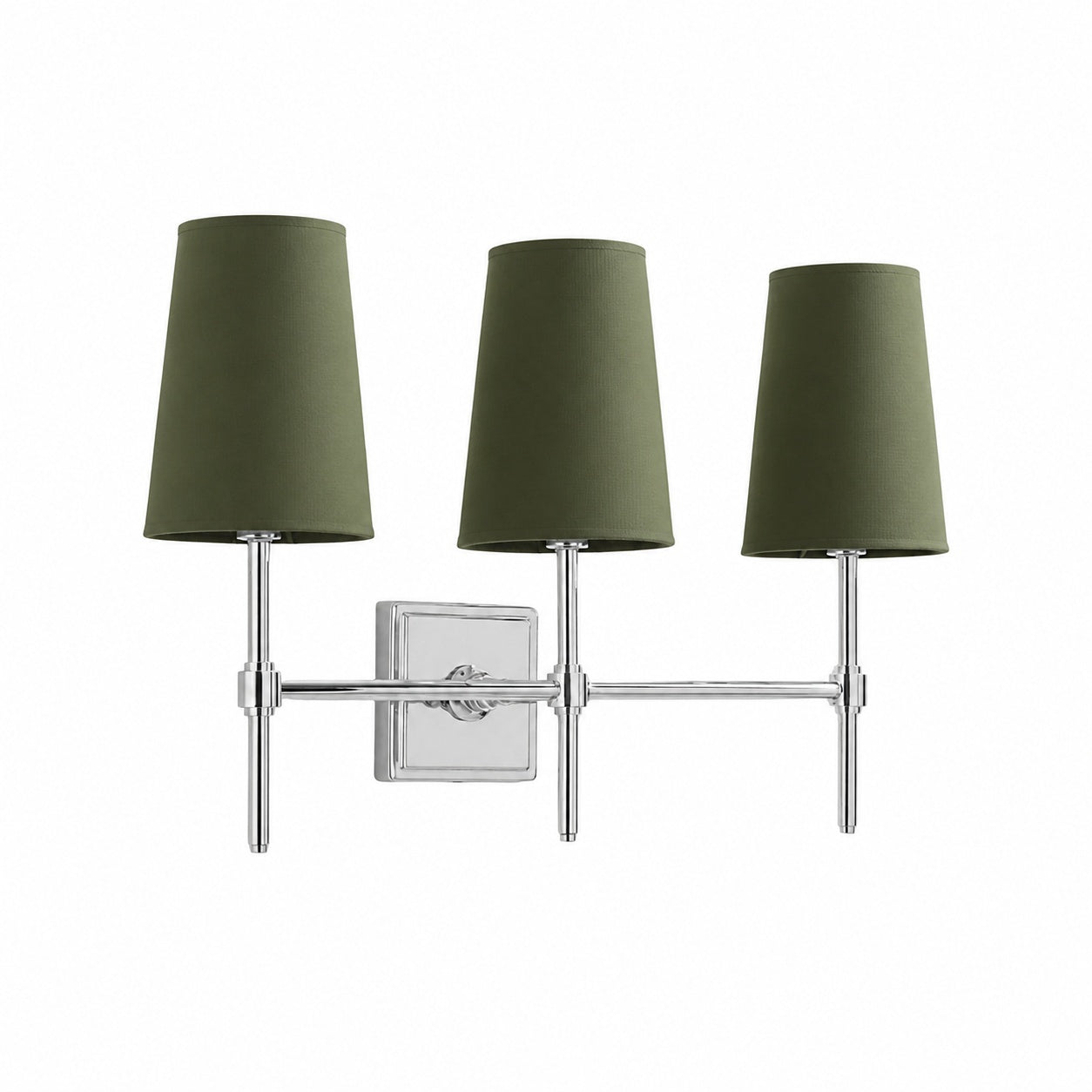 Derlina White Linen Shades Wall Lamp – Retro Metal Multi-Head Lighting Fixture