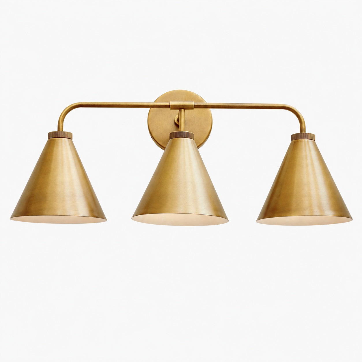 Korvi Iron Tapered Sconce Light - Wall Fixture in Black or Brass