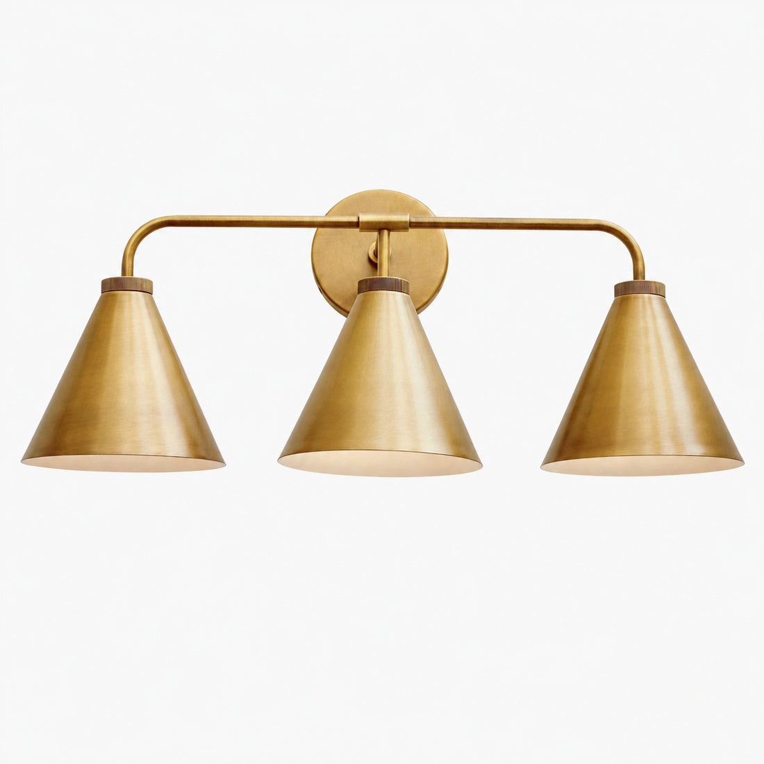 Korvi Iron Tapered Sconce Light - Wall Fixture in Black or Brass
