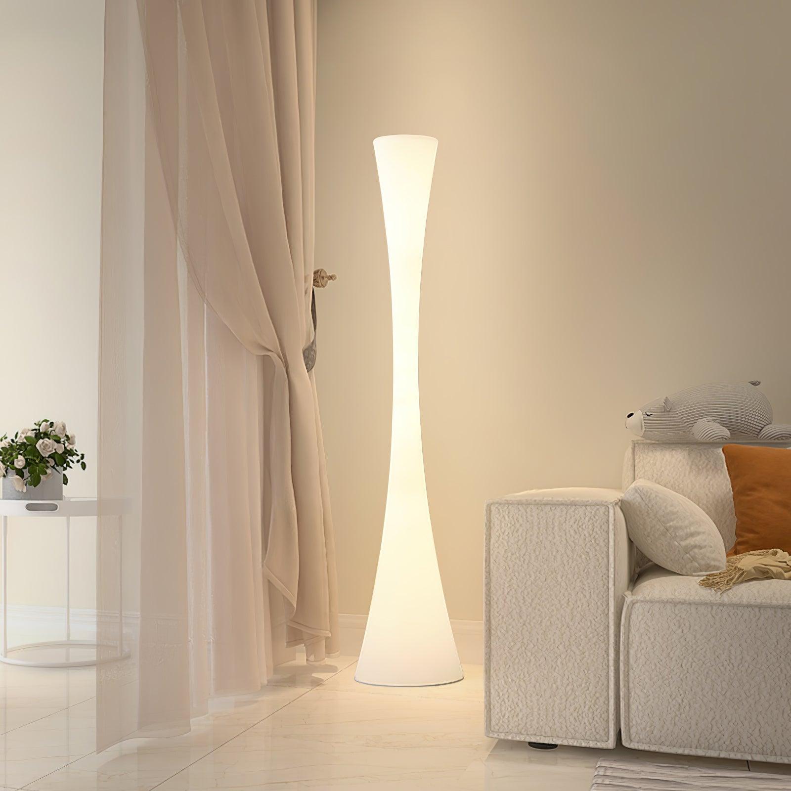 Romantic Simple White Column Floor Lamp