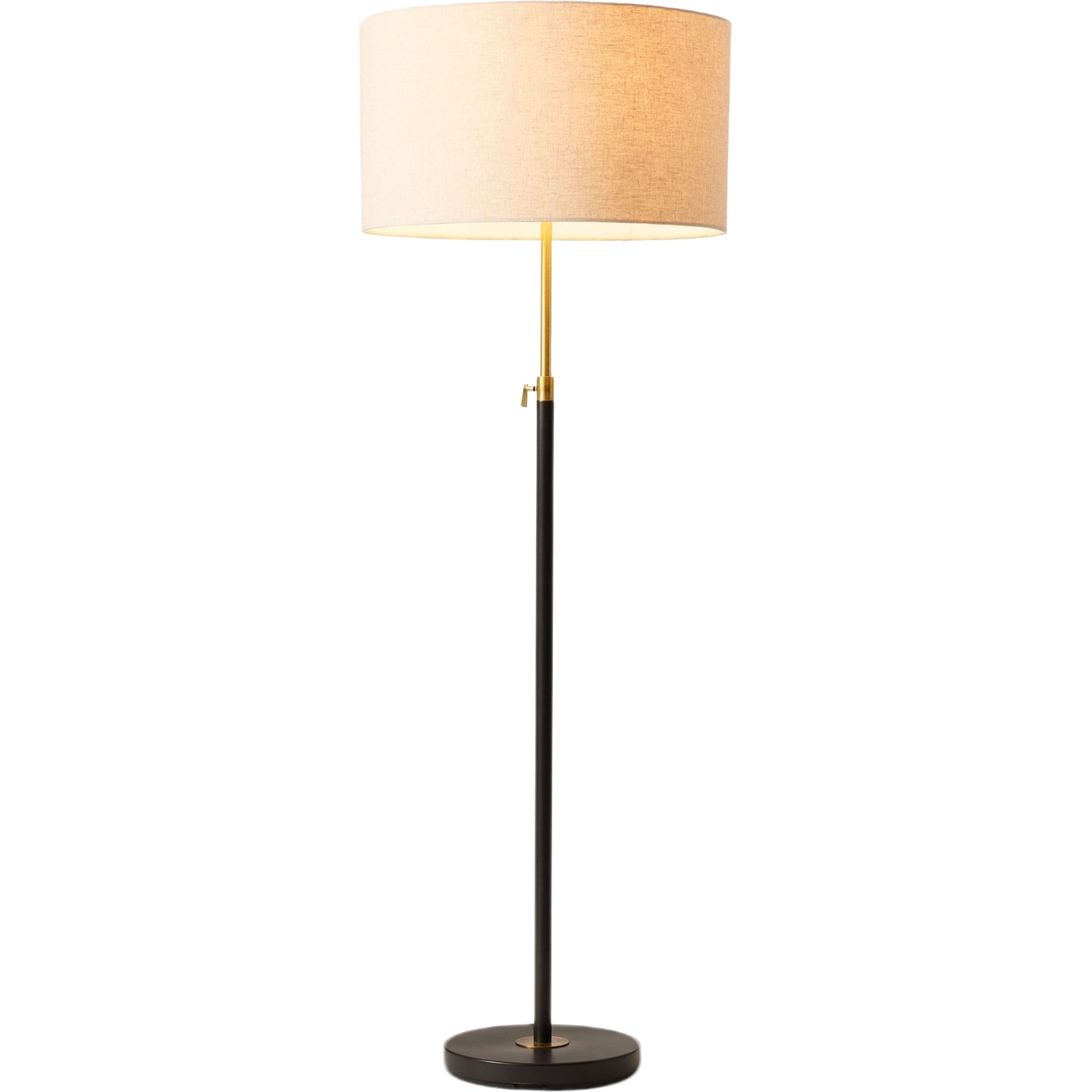 Mavora Adjustable Floor Lamp - Modern Telescoping Light with Linen Shade for Reading