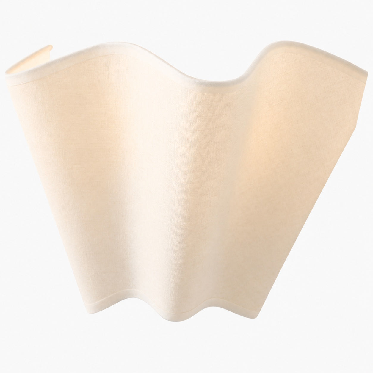 Oslan Modern Plug-In Sconce - Scalloped Ivory Linen Shade Wall Lamp