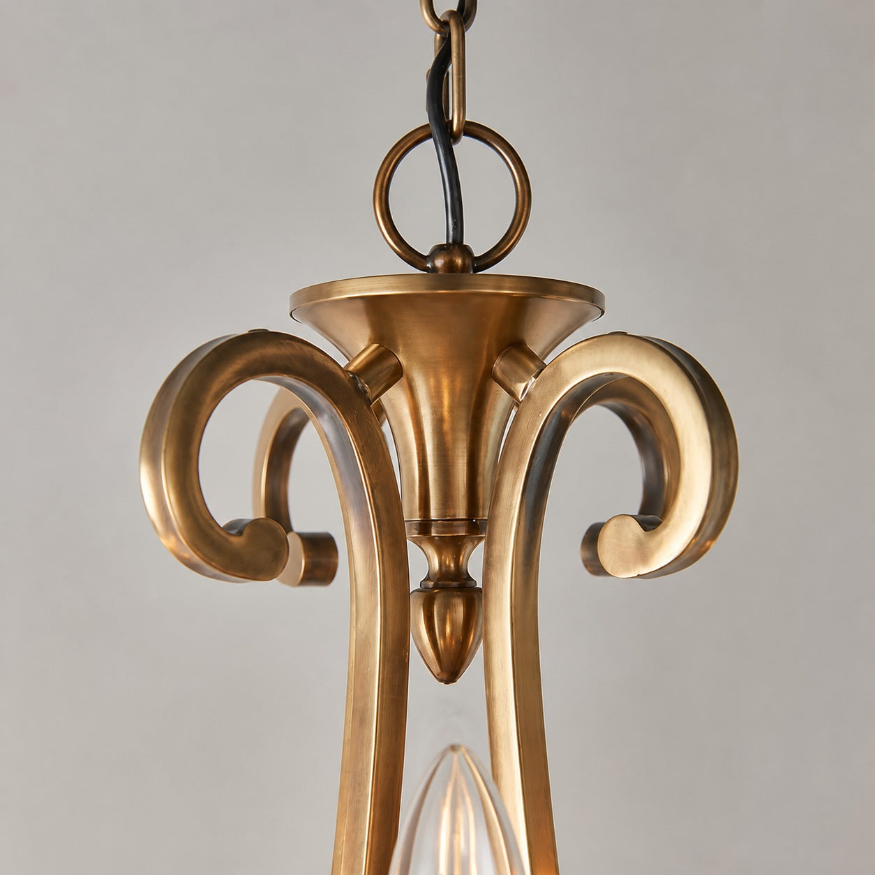 Talonis Multi-light Fabric Chandelier - Elegant Metal Curved Arms for Dining and Living