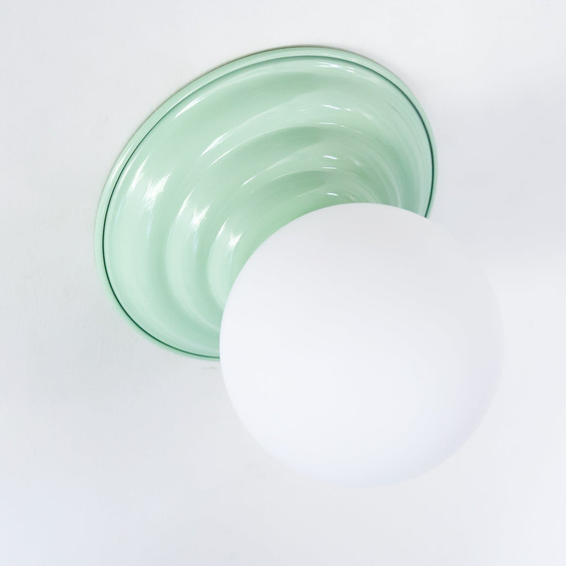Retro Flushmount Ceiling Light or Wall Sconce - Minimalist Glass Globe