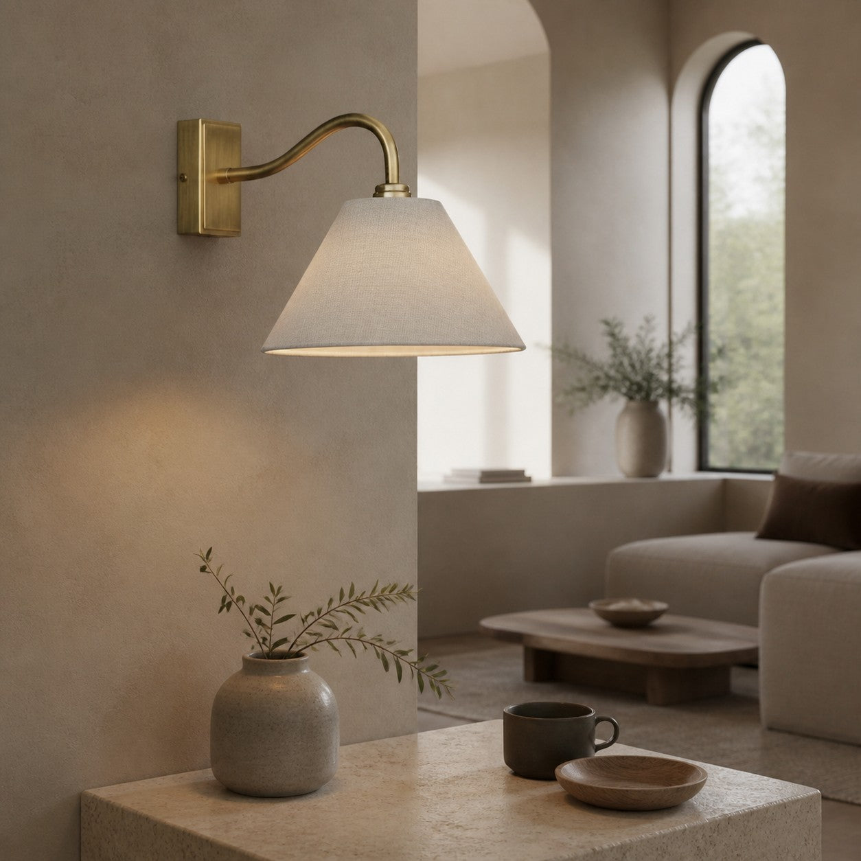 Lumweve Wall Light - Pleated Look Shade Refined Sconce for Corridor and Study
