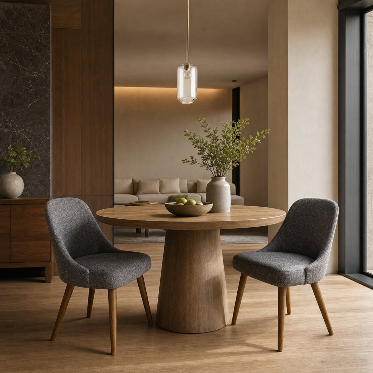 Lumivelle Pebble Pendant Light - Adjustable Glass Shade - Modern Lighting