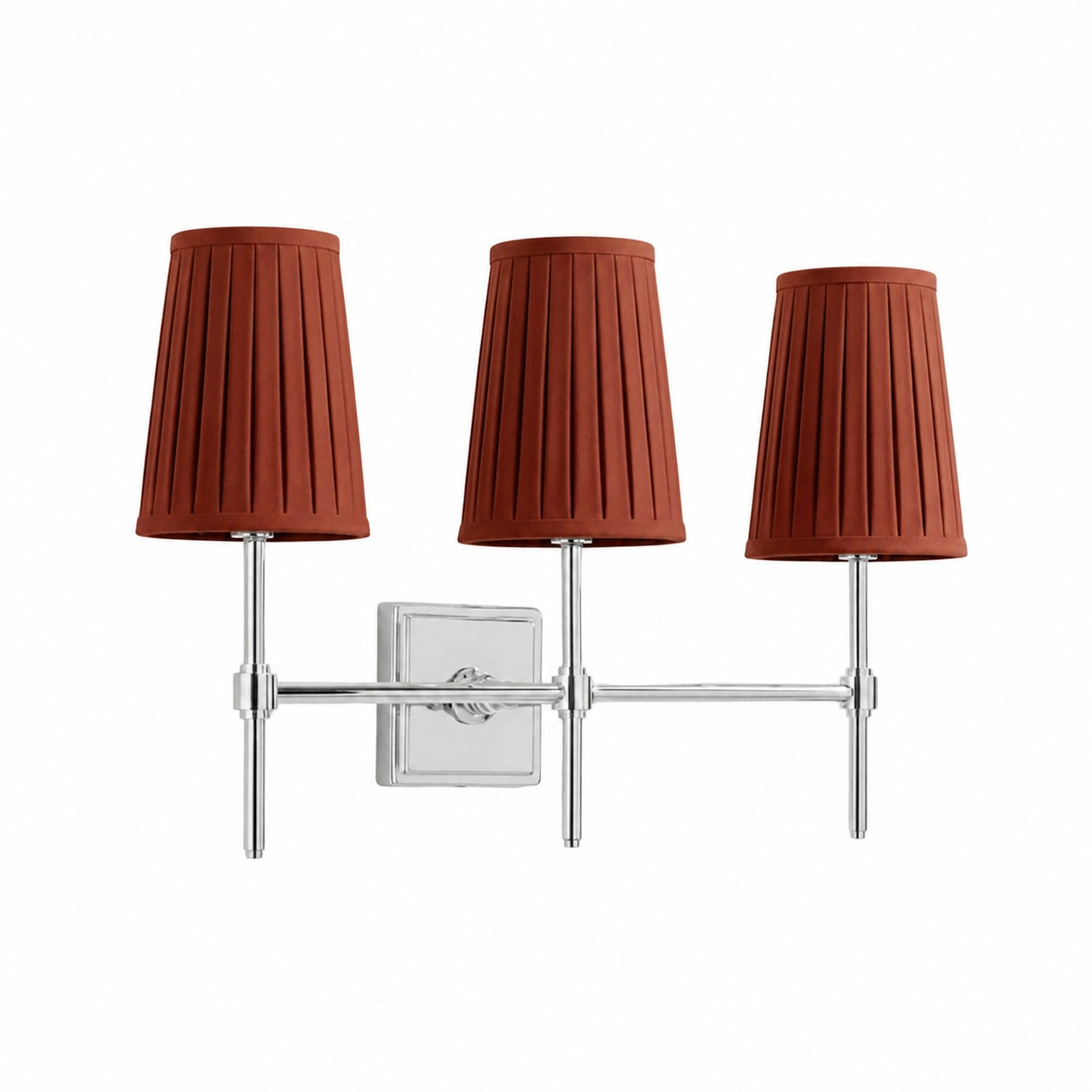 Derlina White Linen Shades Wall Lamp – Retro Metal Multi-Head Lighting Fixture