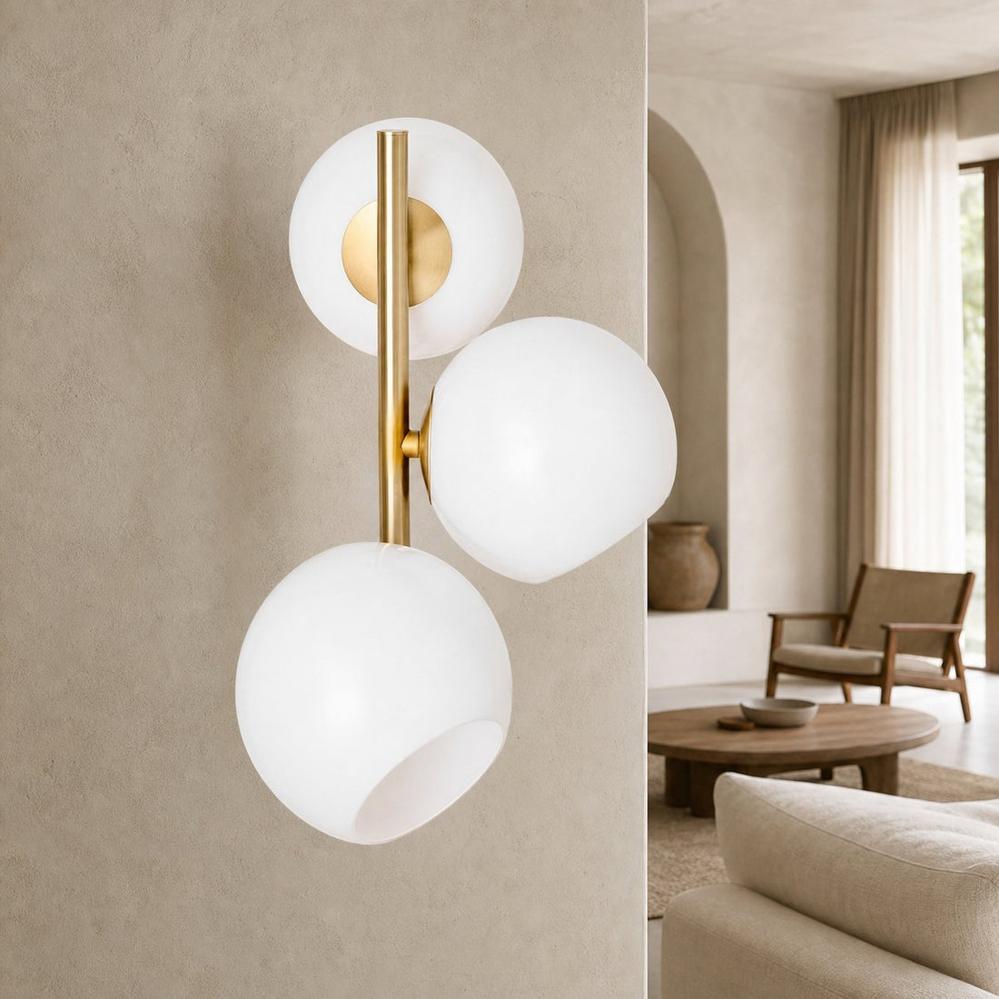 Brina Glass Multi-Light Floor Lamp - Modern Standing Light with Elegance
