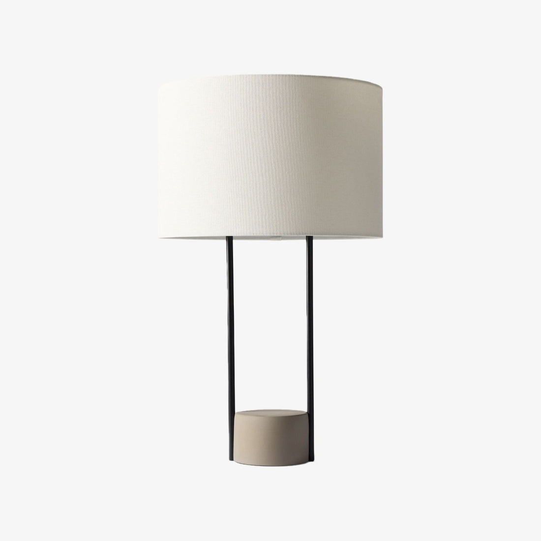 Luma Minimalist Industrial Table Lamp and Floor Lamp - Metal Frame with Soft Fabric Shade for Home and Office