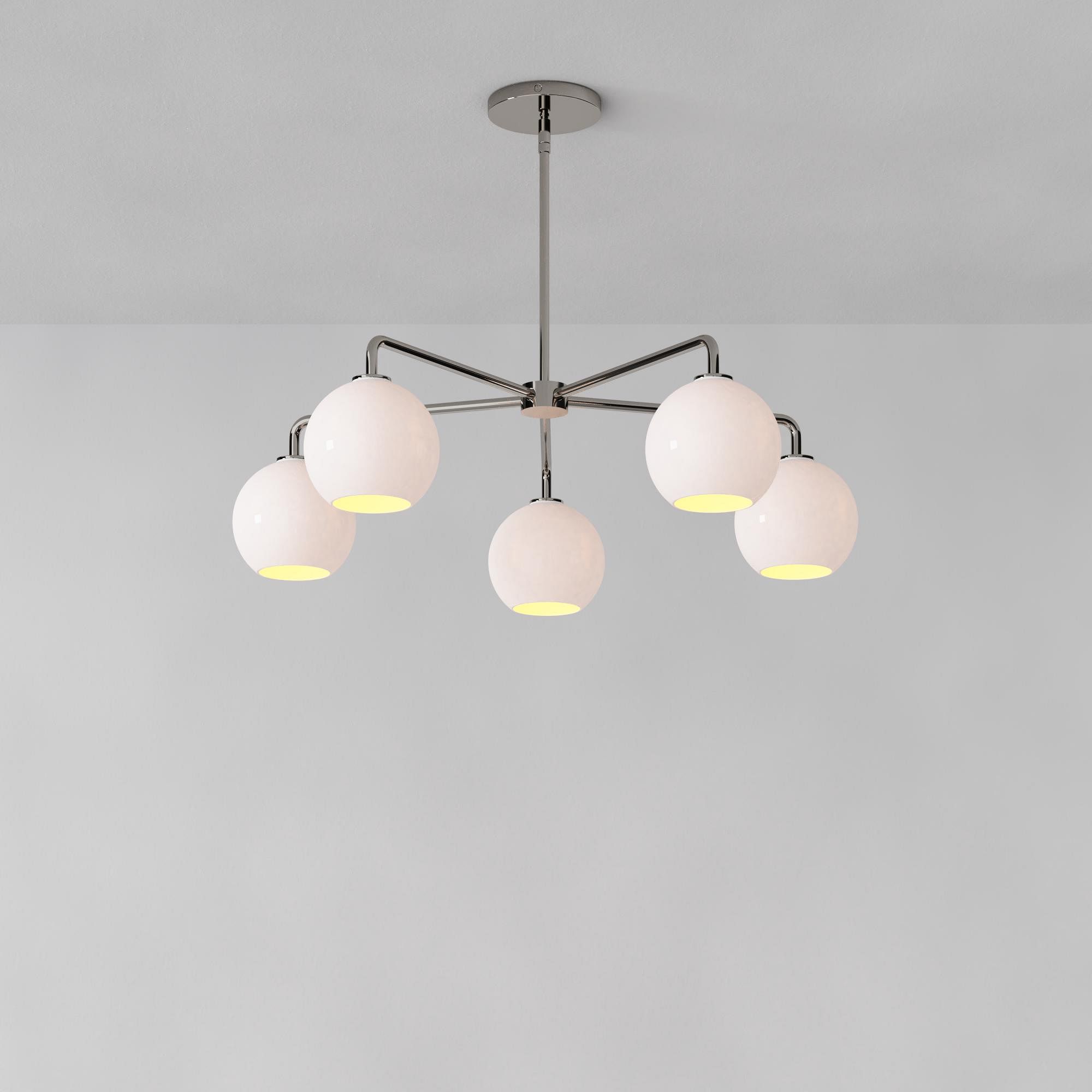 Selvion Contemporary Minimalist Chandelier – Soft Glow Porcelain Fixture for Dining & Hallway