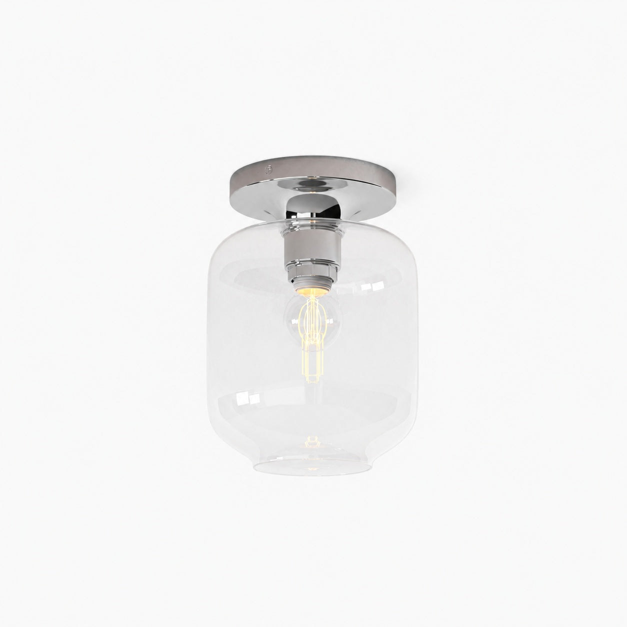 Lumivelle Sculptural Flush Mount Light – Modern Glass Ceiling Lamp