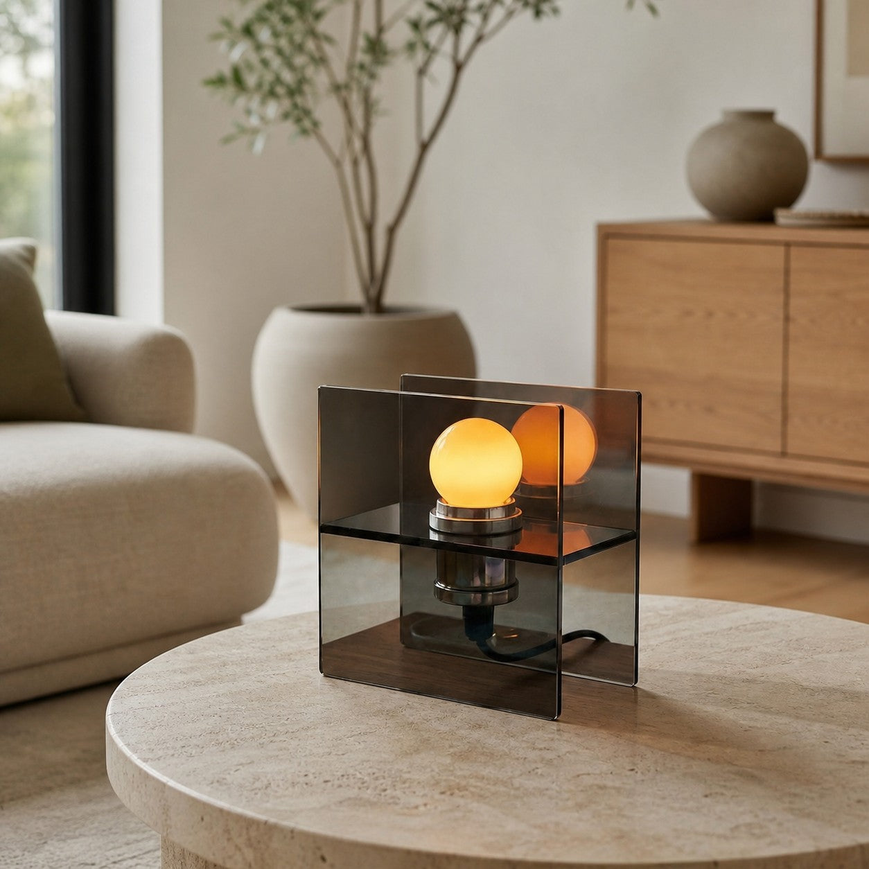 Sunset Ocean Horizon Table Lamp - Gradient Ambient Modern Decorative Desk Lamp for Home Interior