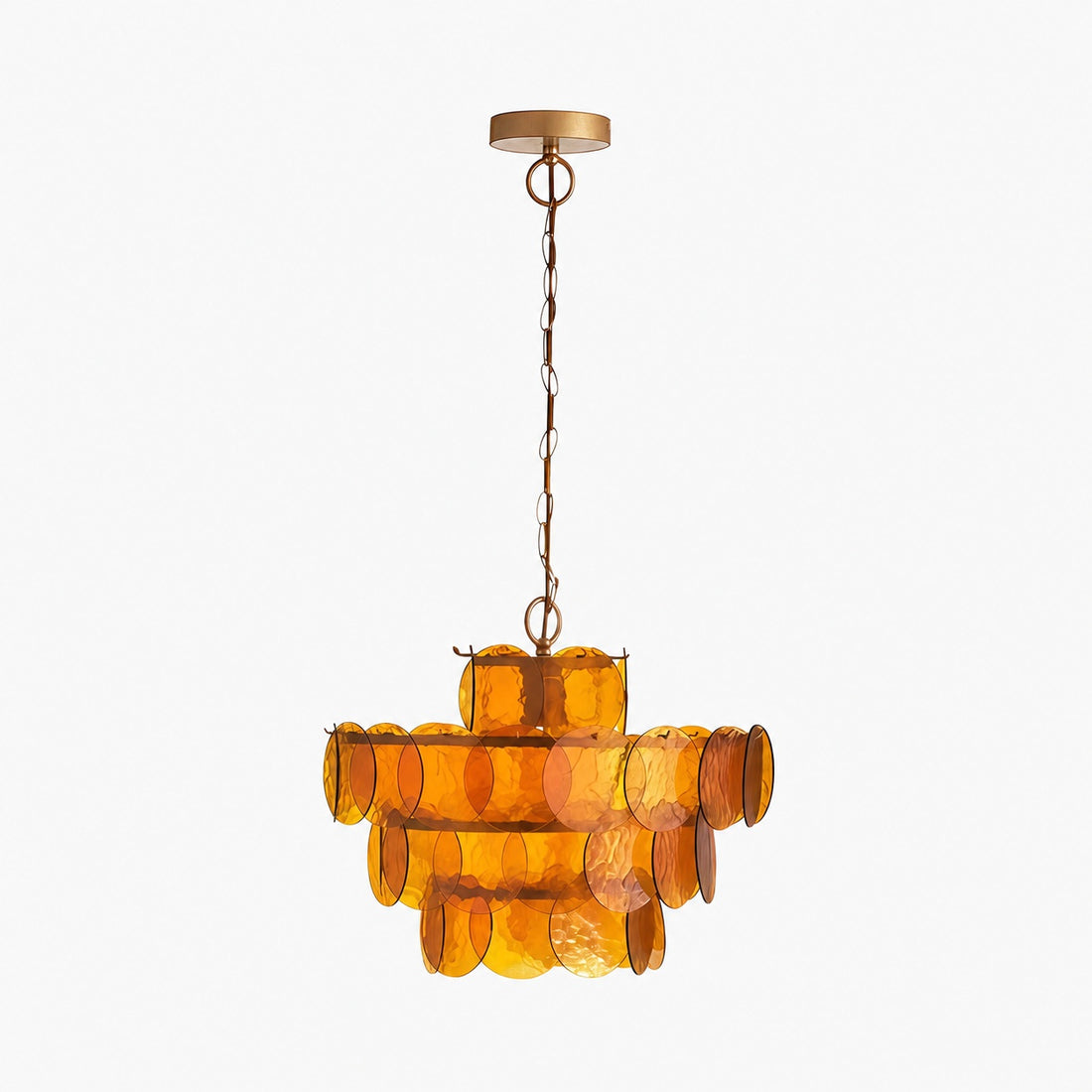 Morien Colorful Disc Pendant Light - Artistic Glass and Metal Pendant Lighting for Dining or Bedroom