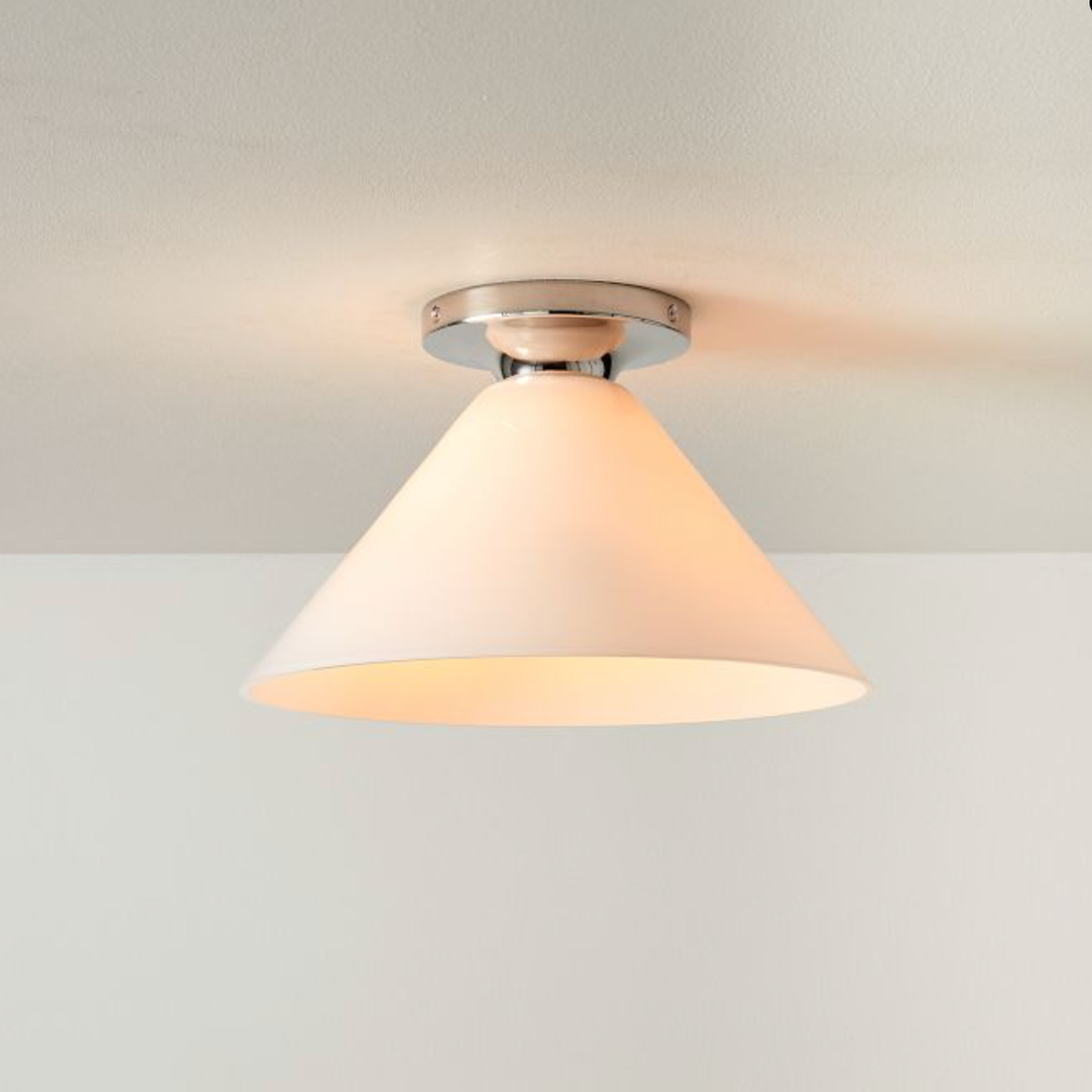 Conica Cone Flush Mount – Glass Ceiling Light for Modern Spaces