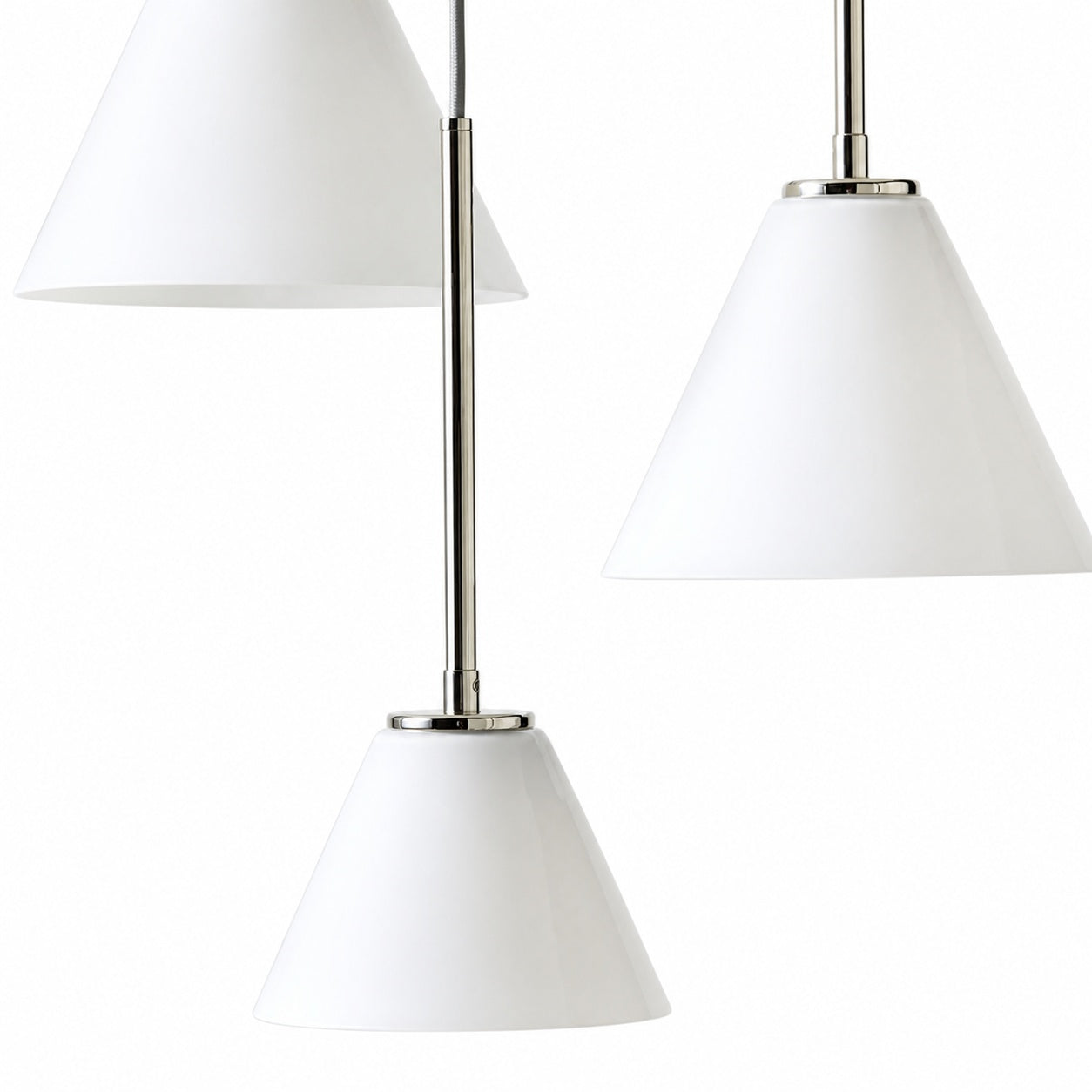 Conica 3-Light Cone Chandelier - Sculptural Glass Pendant Lighting Modern Style