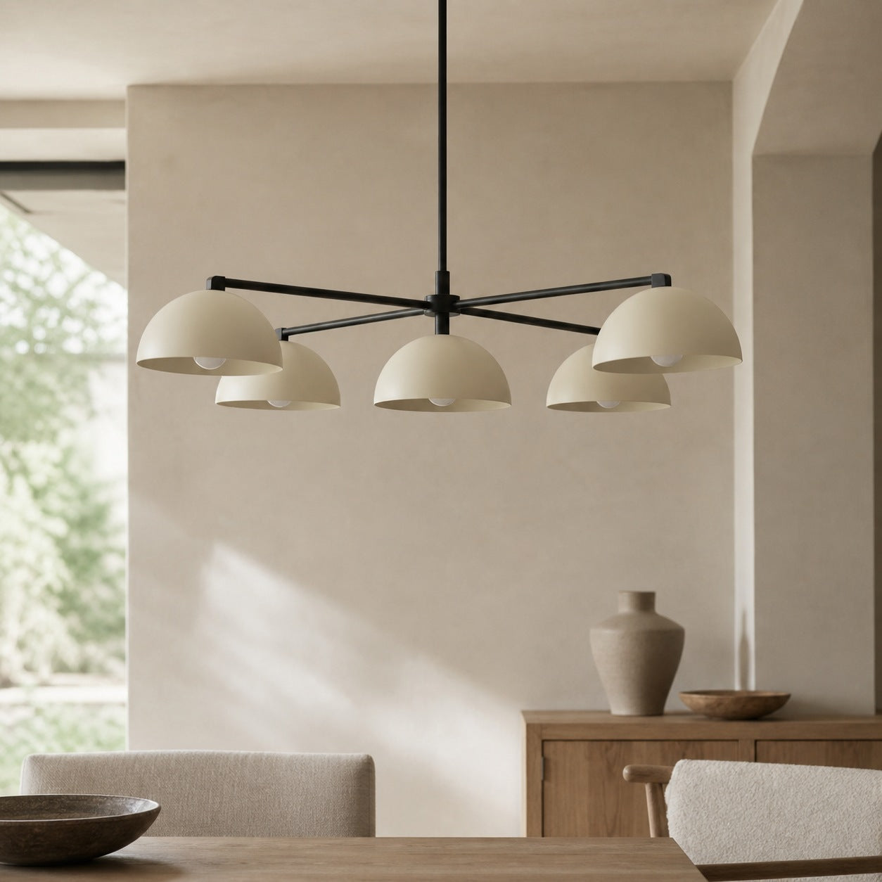 Metio Dome Stylish Ceiling Chandelier - Timeless Home Lighting Accent