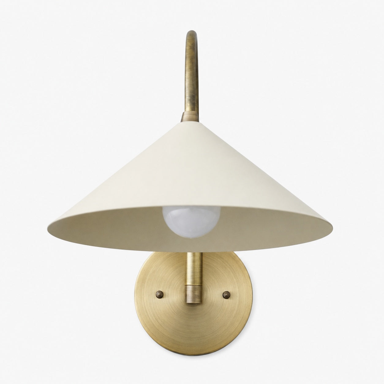 Curva Metal Vintage Wall Sconce  - Elegant Cone Shade for Bedrooms