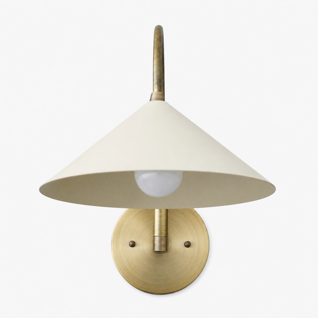 Curva Metal Vintage Wall Sconce  - Elegant Cone Shade for Bedrooms