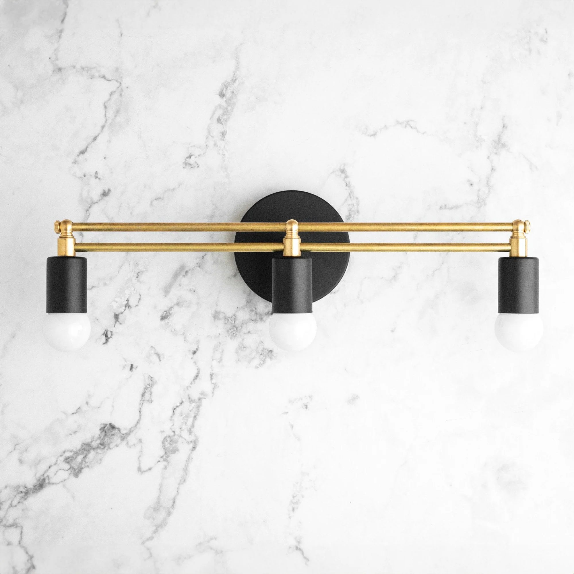 Lumen Elegant Multi Light Vanity Fixture – Art Deco Inspired Bathroom Wall Lamp