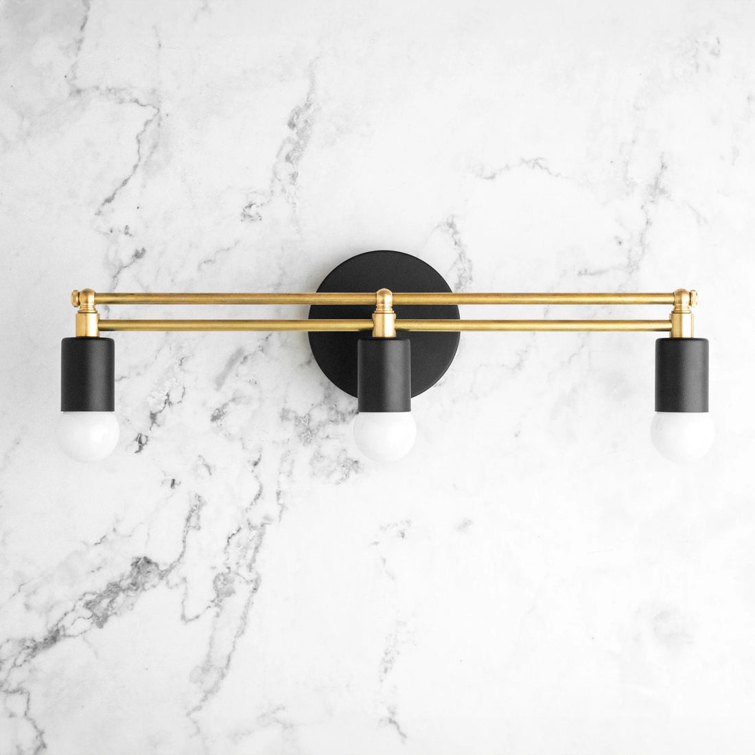 Lumen Elegant Multi Light Vanity Fixture – Art Deco Inspired Bathroom Wall Lamp