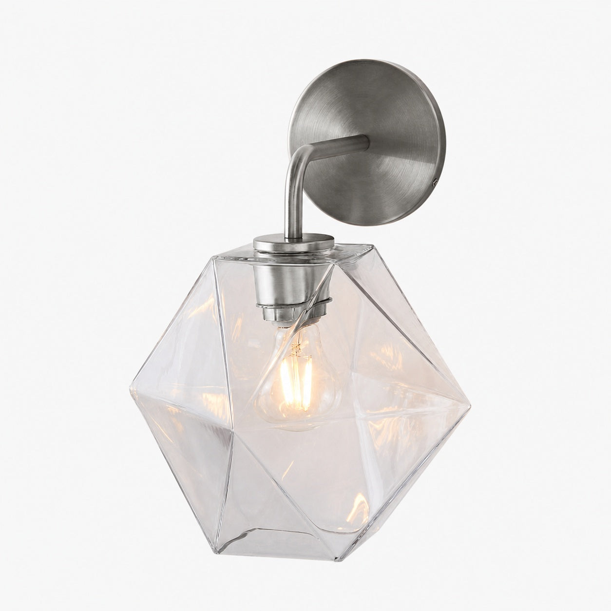 Talvior Geometric Modern Bathroom Sconce - Faceted Shade Light in Luxe Finishes