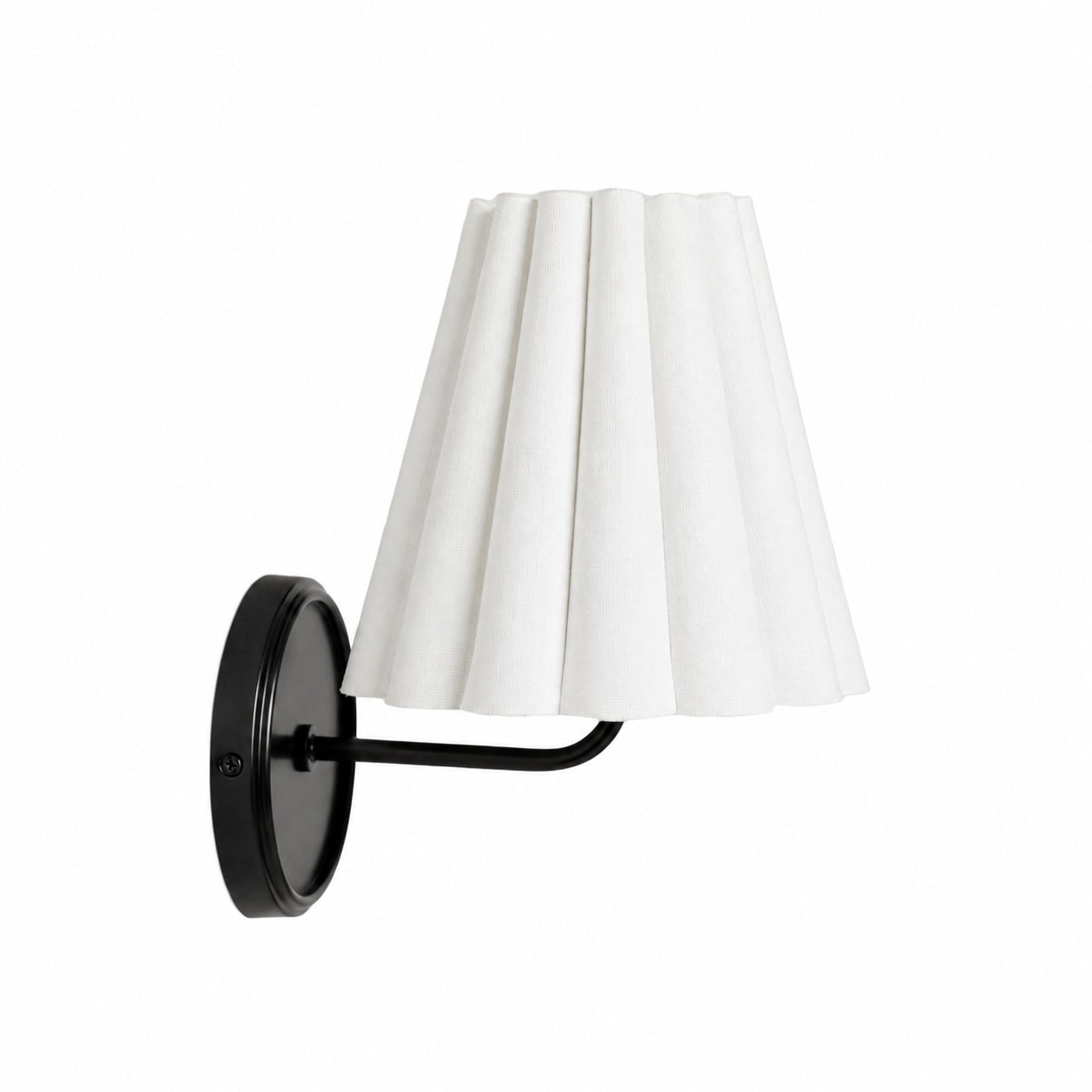 Ruffmeto Fabric Wall Sconce – Featuring Pleated Detailing on a Sculptural Metal Frame for Study or Hallway