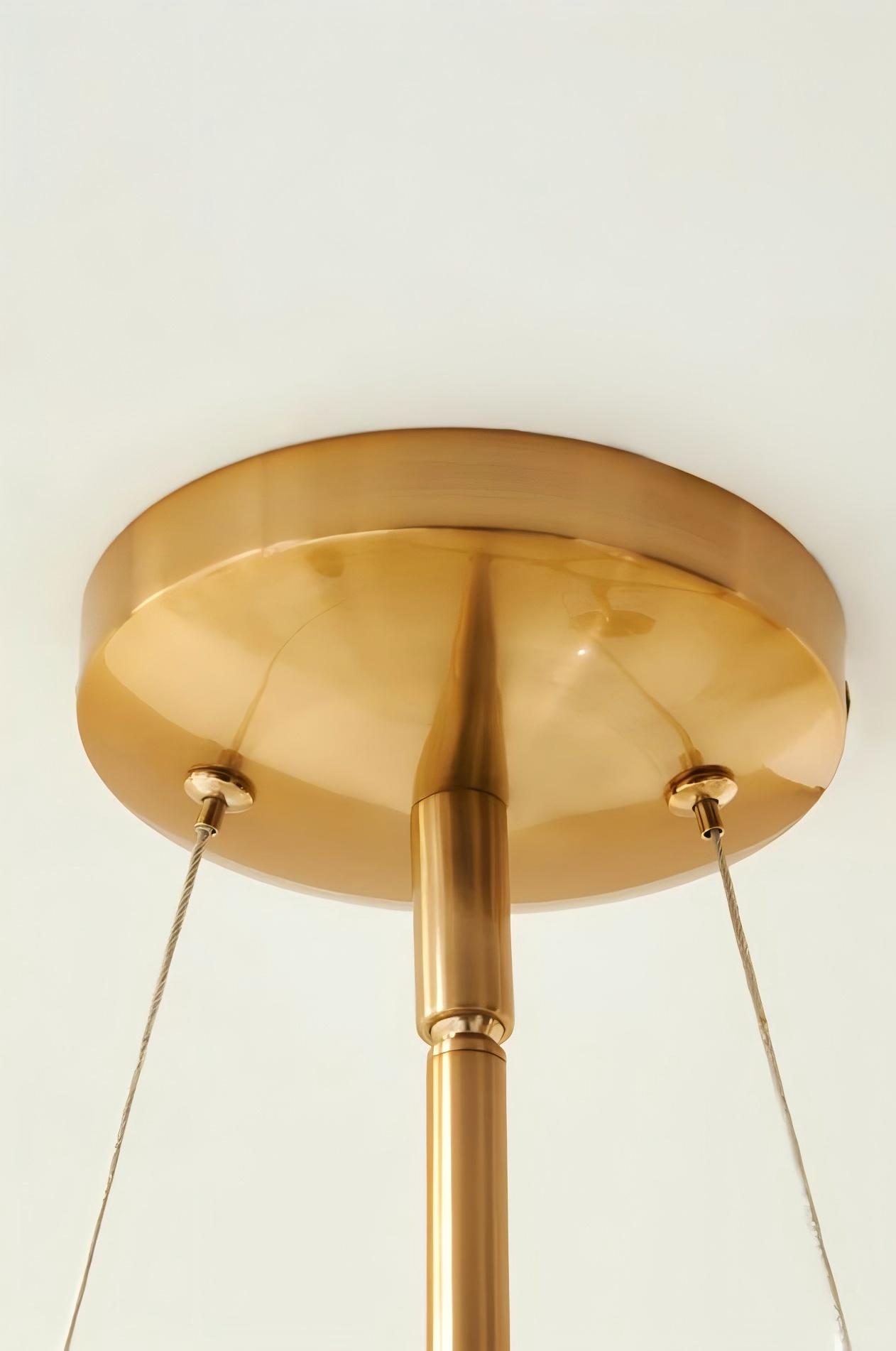 Pawrior Elegant Artistic Glass Spherical Metal Chandelier Perfect for Modern Interiors