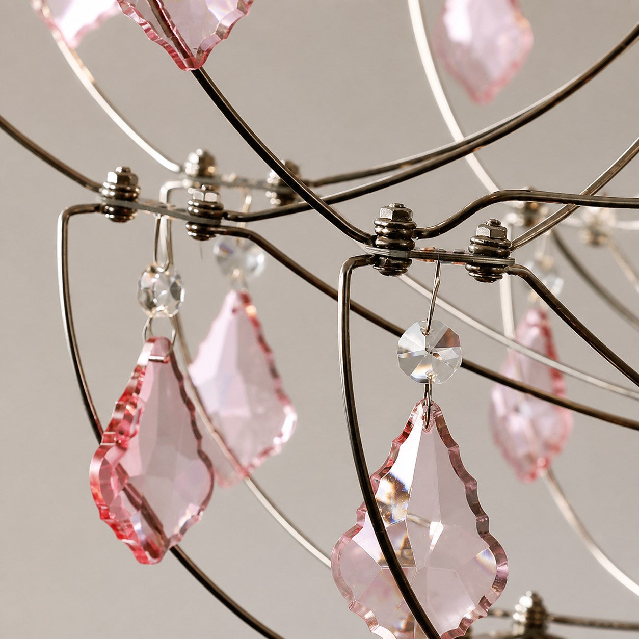 Crynora French Crystal Chandelier - Romantic Firefly Design in Luxe Style for Dining Room or Bedroom