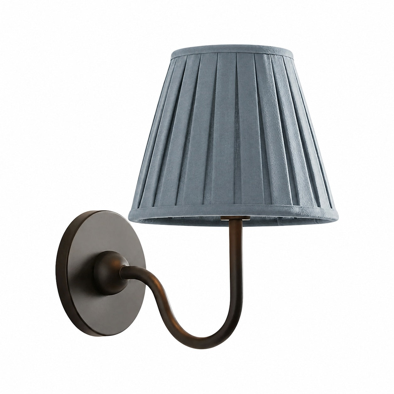 Luvora Vintage Pleated Shade Wall Lamp - Modern Brass Linen Wall Lighting
