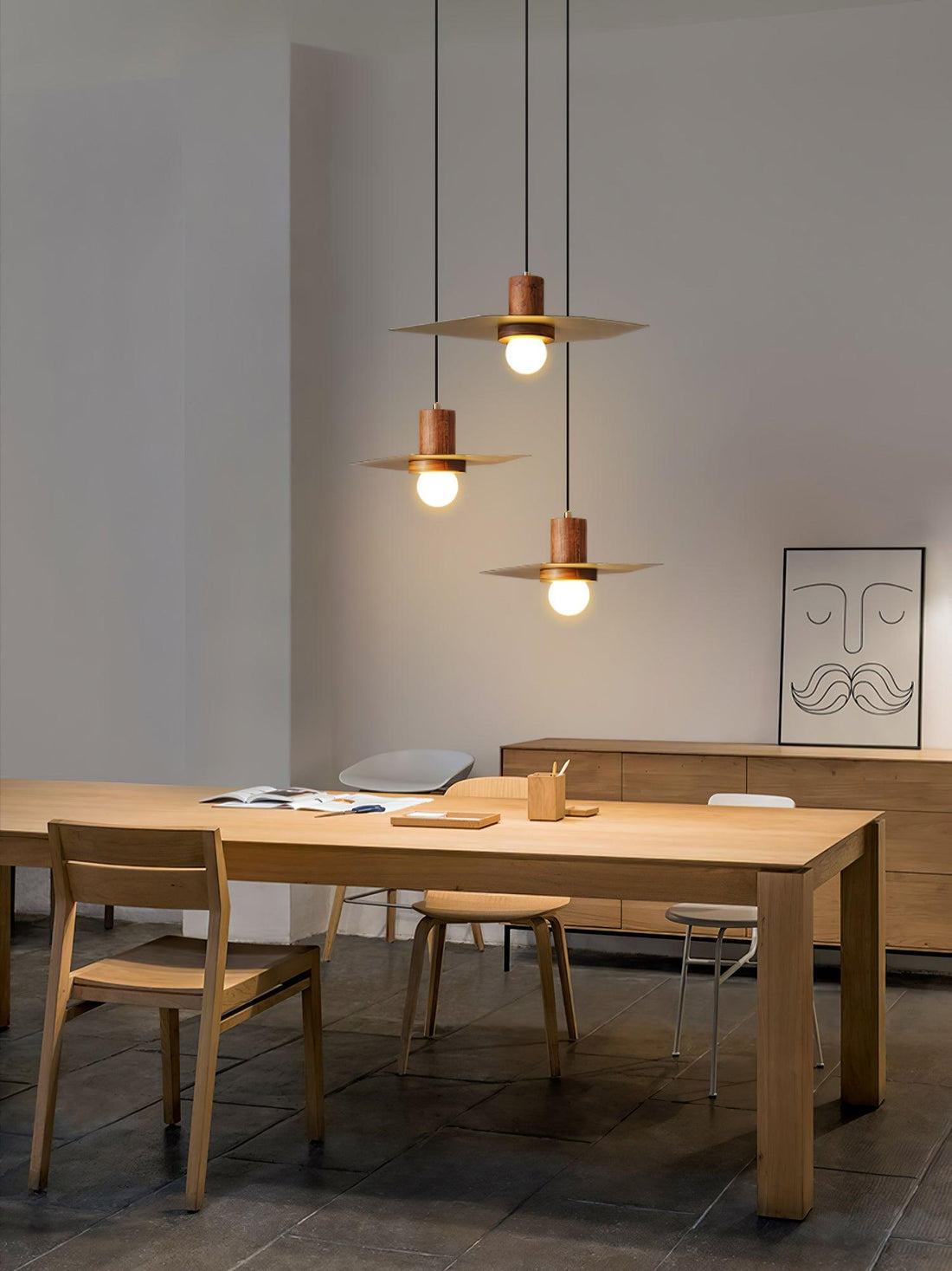 Walnut Copper Jupiter Pendant Lamp