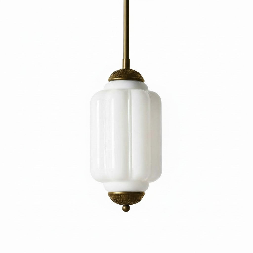 Eloise Vintage Glass Chandelier - Milk Glass Home Accent