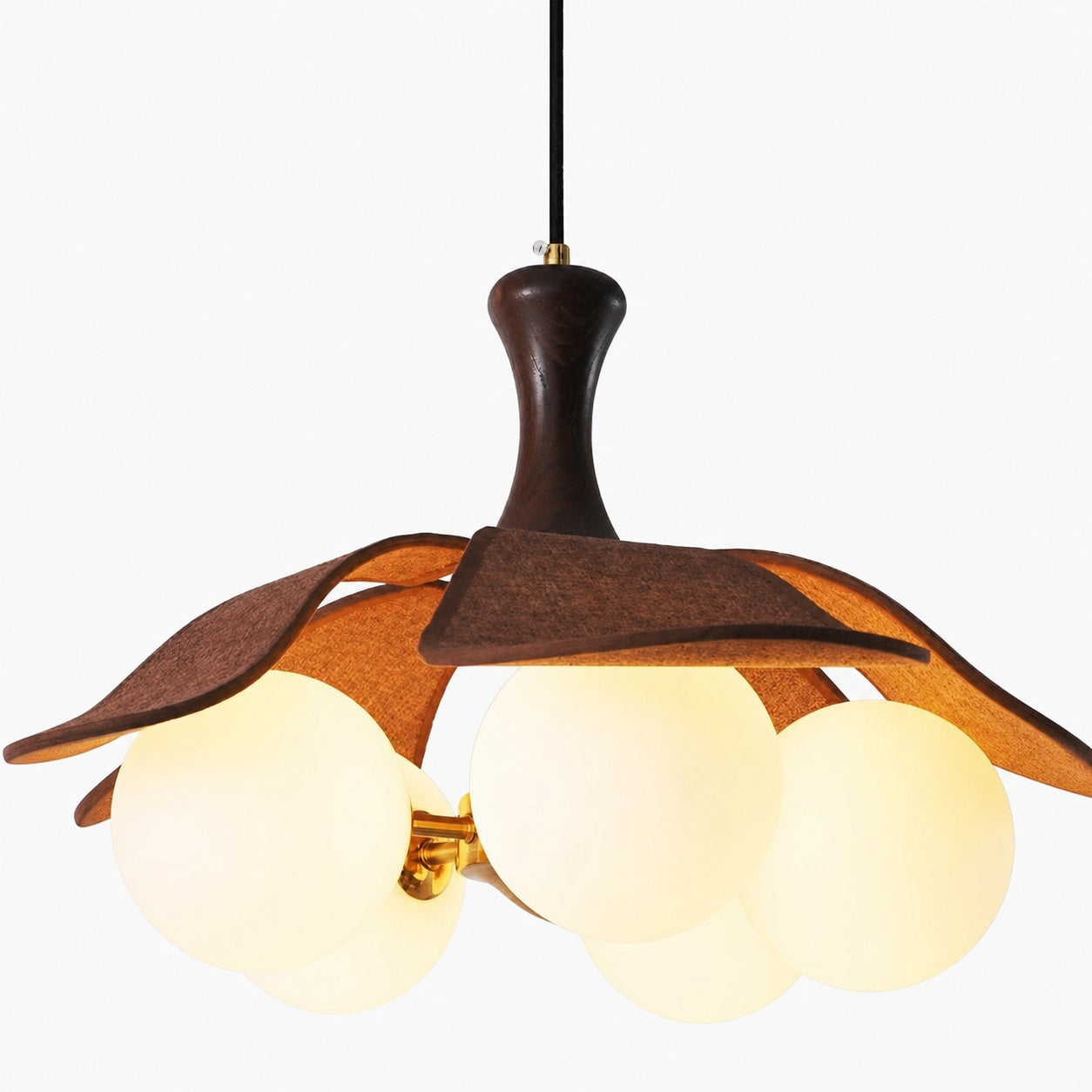 Orrise Series Sculptural Globe Cluster Pendant Lamp - Metal and Glass Pendant Light