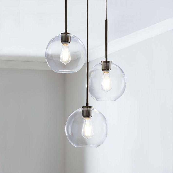 Selvion Minimalist Crystal Chandelier - Handcrafted Glass Sculptural Lighting Fixture