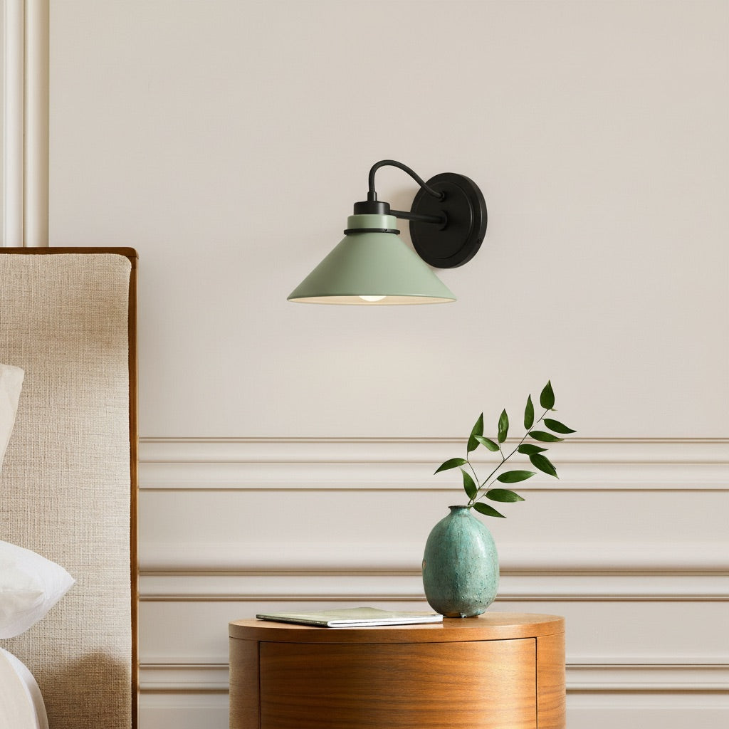 Aurenza Sconce – Farmhouse Wall Light with Metal Accents for Cozy Spaces