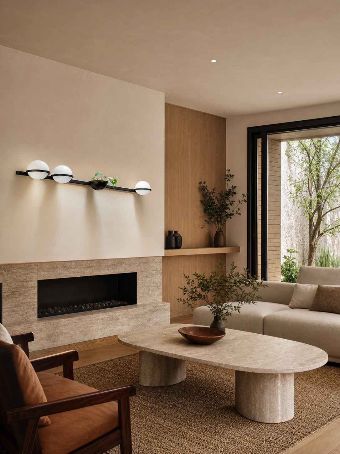 Globe Shade Minimalist Wall Lamp for Indoor and Outdoor Spaces