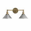 Conique Metal Industrial Wall Sconce with Dual Cone Shades - Vintage Metal Finish