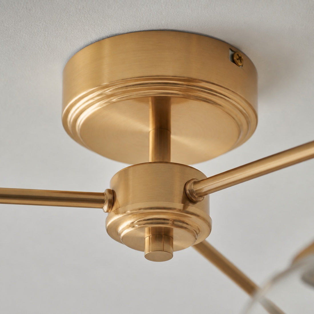 Brazara Multi-Light Glass Shade Pendant Lamp – Curved Metal Arms for Modern Homes