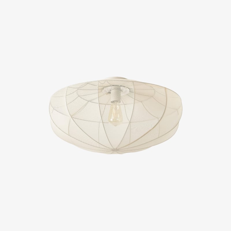 Lumifil Draped Mesh Ceiling Light – Boho Rustic Textured Shade Lamp for Living Room or Bedroom