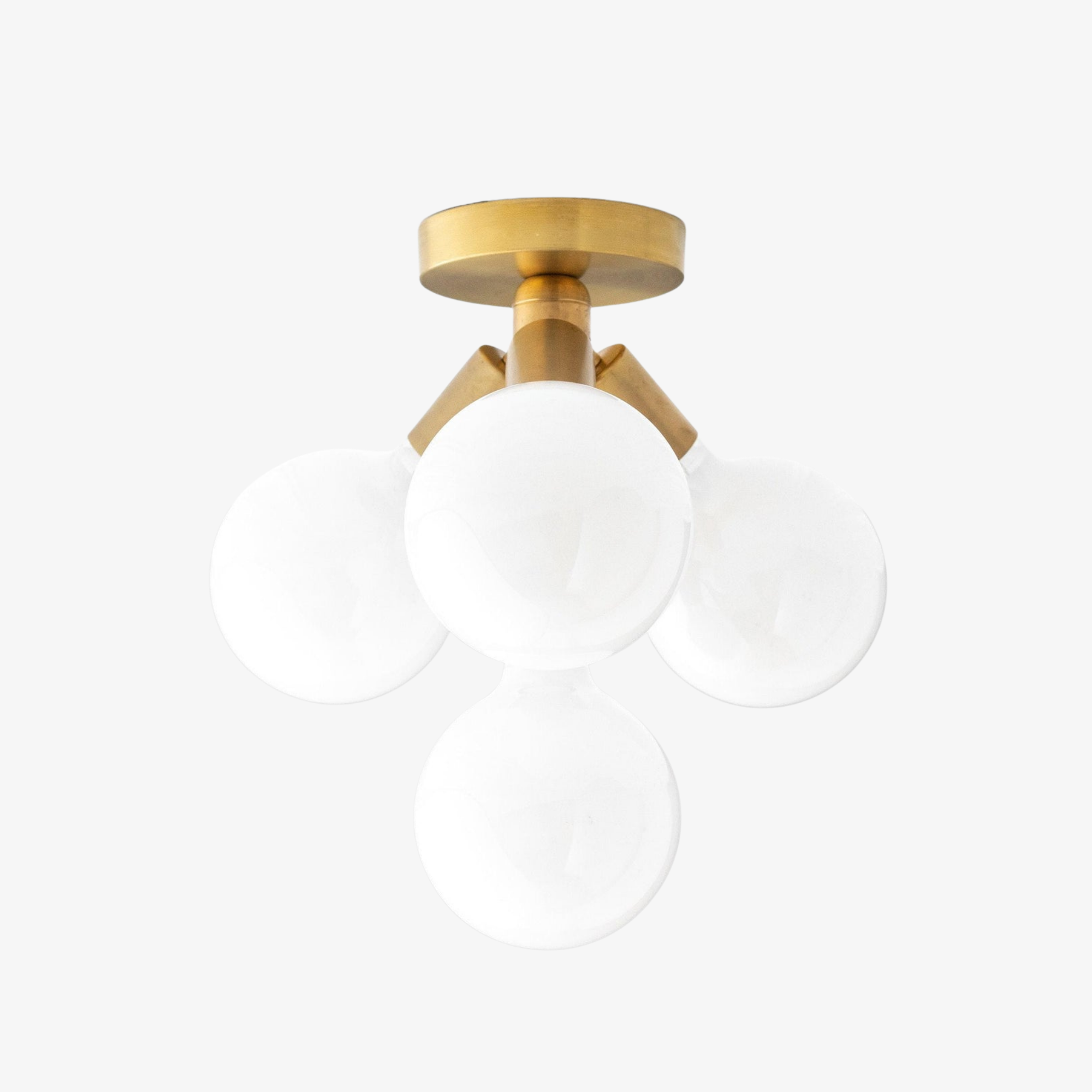 Glorica Glass Flush Mount Light - Globe Ceiling Fixture Modern