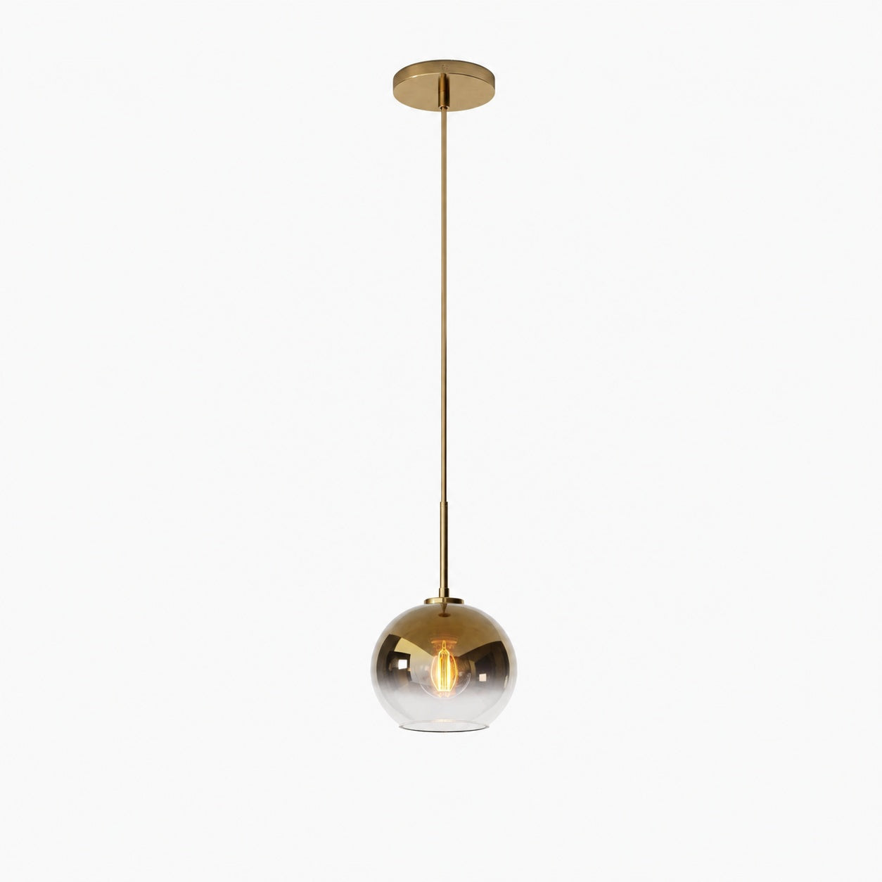 Selvion Sculptural Globe Pendant Light - Modern Glass Pendant Lamp - Sleek Design