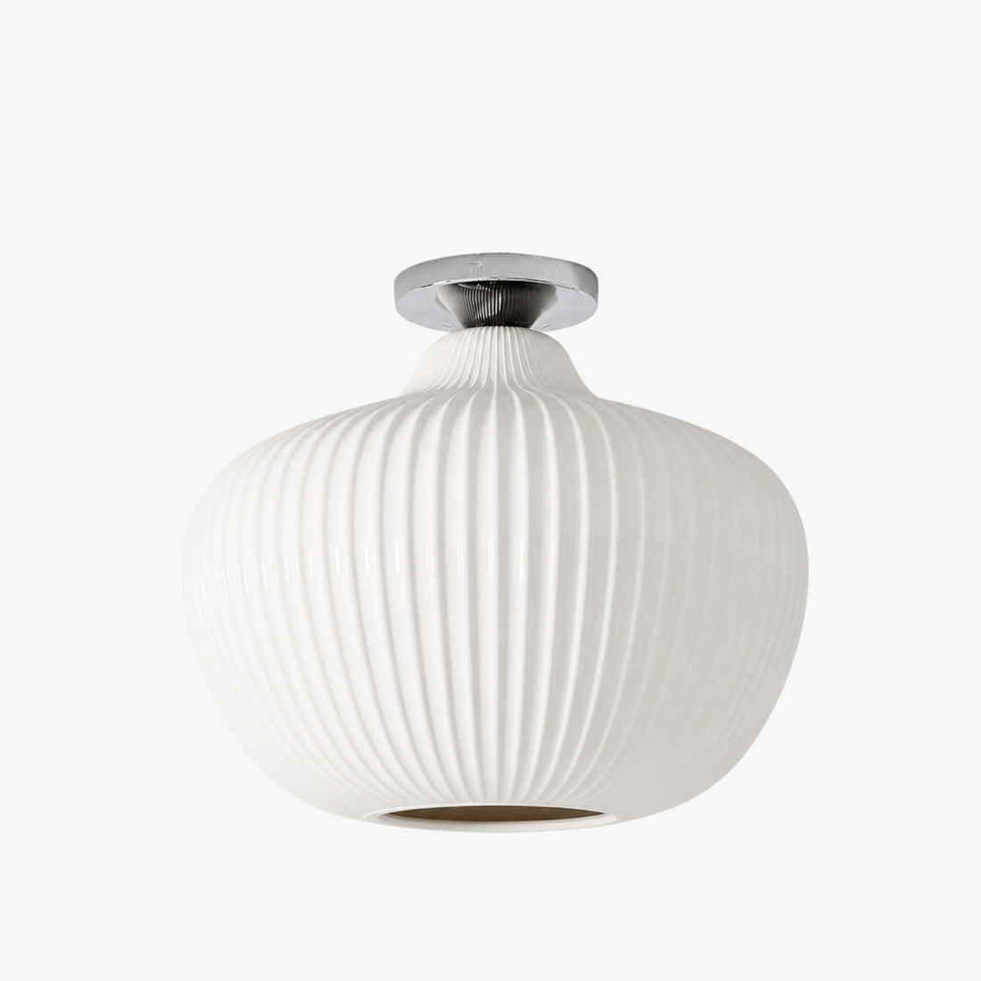 Rivrona Glass Flush Mount Ceiling Light - Modern Champagne Globe Design