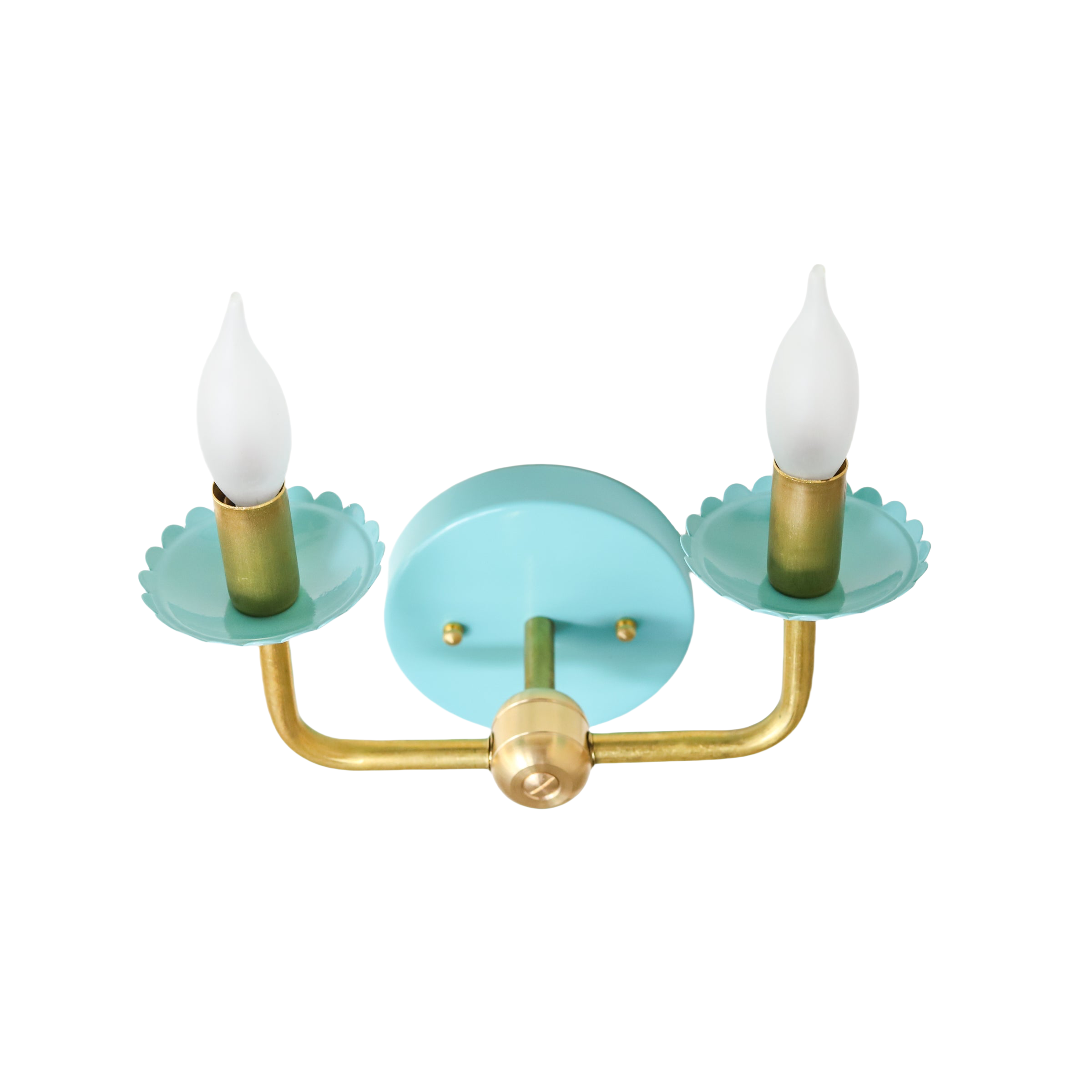 Retro Two Light Wall Sconce - Scalloped Design for Elegant Interiors