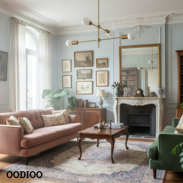 Lumen Mid - Century Globe Chandelier – Elegant Statement Light for Living Room